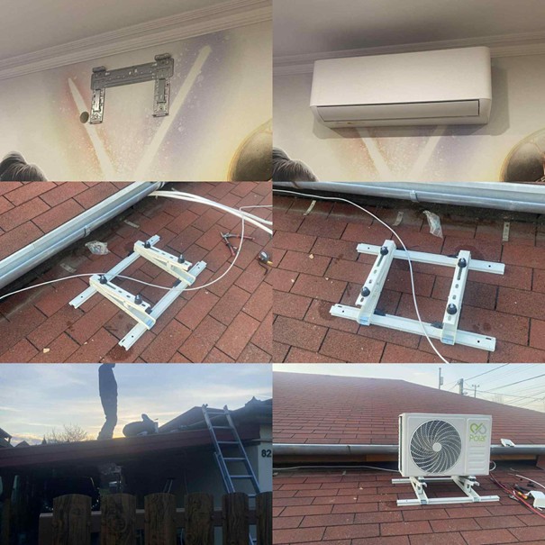 Klímakültéri egység telepítése – Lapos tető, Vecsés