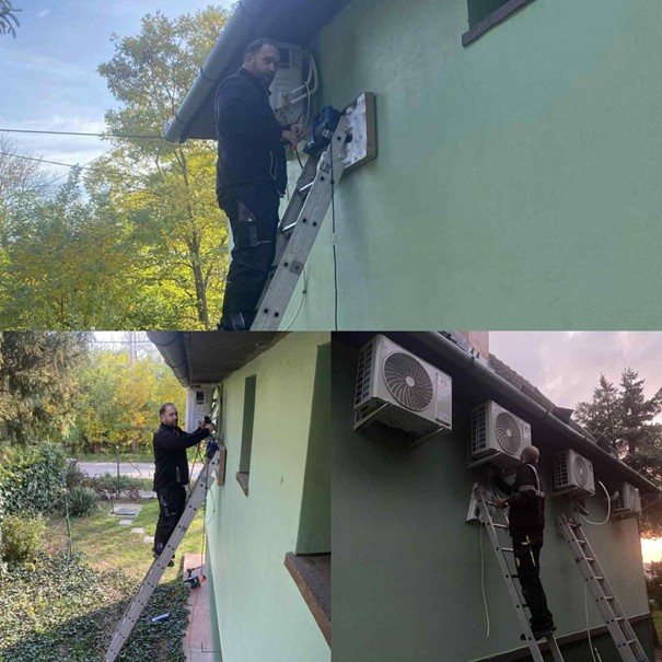 Klímarendszer telepítése – Családi ház Gödön